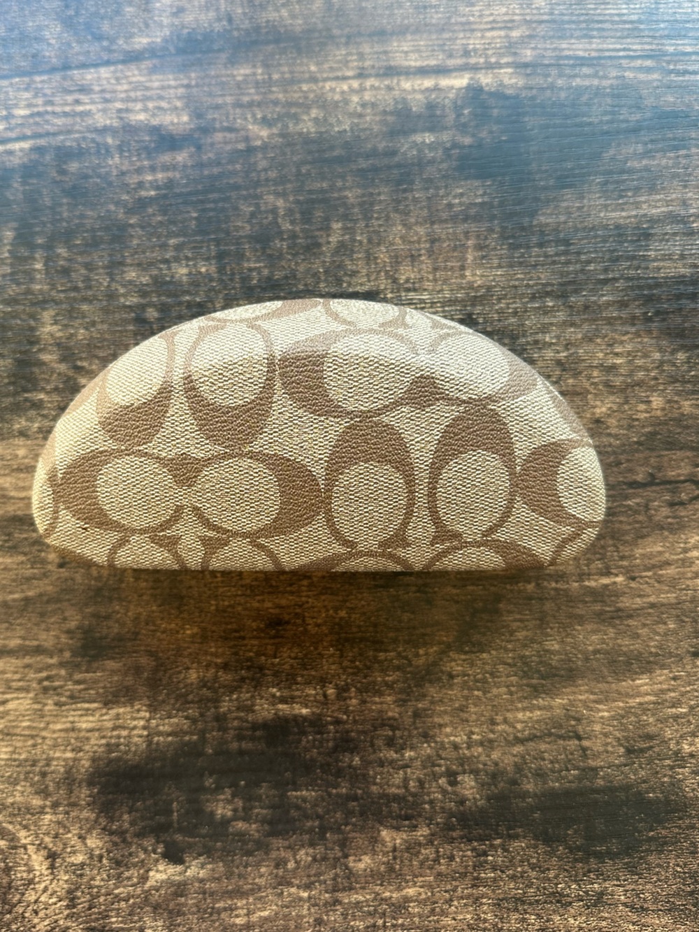 Coach Canvas Eyewear Case in Beige and Brown Signature Print